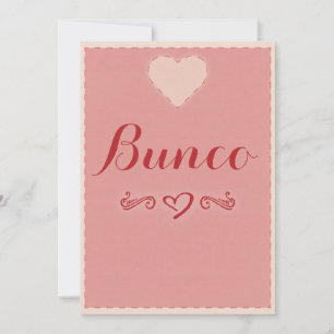 Valentine Heart Bunco-inbjudan Inbjudningar