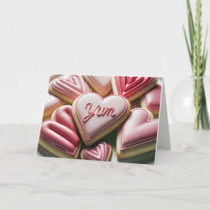 Valentine Heart Cookies Helgkort