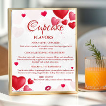 Valentine Heart Cupcake-smaker skylt