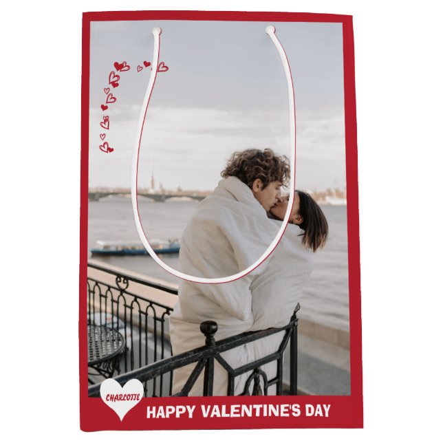 Valentine Heart dig me I Kärlek You Typography Red (Framsidan)