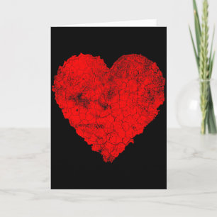 Valentine Heart Distressed Grafik Kort