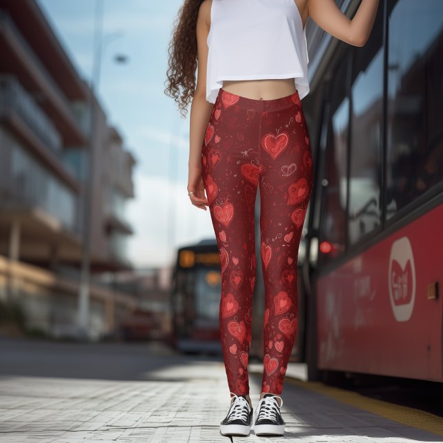 Valentine Heart Doodle Leggings (Skapare uppladdad)