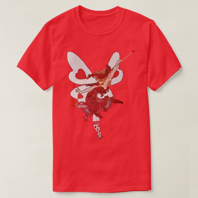 Valentine Heart Fairy T Shirt (Design framsida)