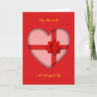 Valentine Heart Folded Greeting Card Kort