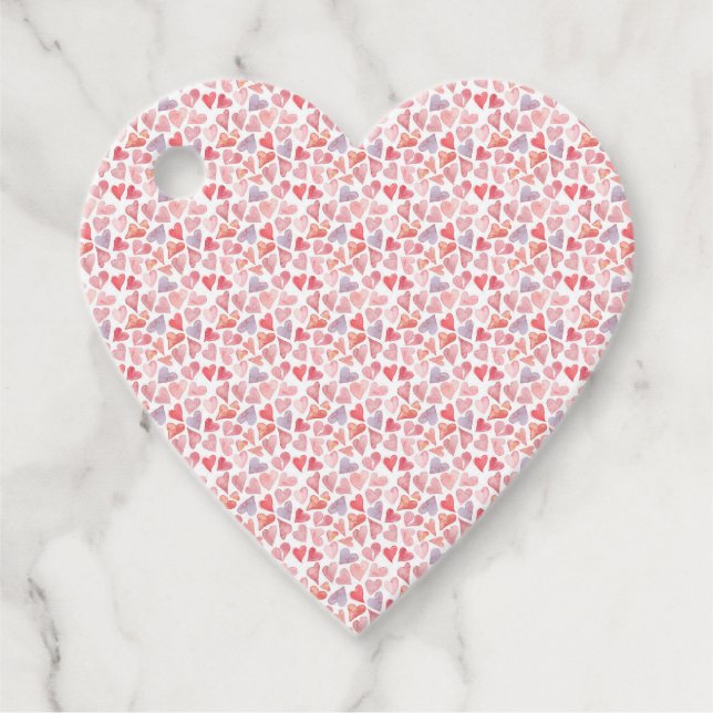 Valentine Heart Gift Märkre Gåvor Etiketter (Framsida)