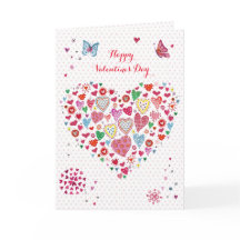 Valentine Heart Hearts Dots | Kort för hälsning
