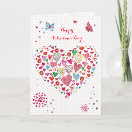 Valentine Heart Hearts Dots | Kort för hälsning