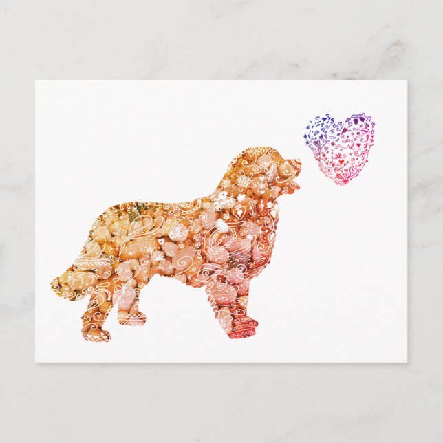 Valentine Heart, Hearts teckning vykort (Framsida)