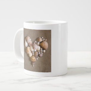 Valentine Heart med Snäckor Jumbo Mugg