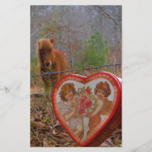 Valentine Heart Miniature Brown Horse