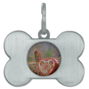 Valentine Heart Miniature Brown Horse ID-bricka Husdjur
