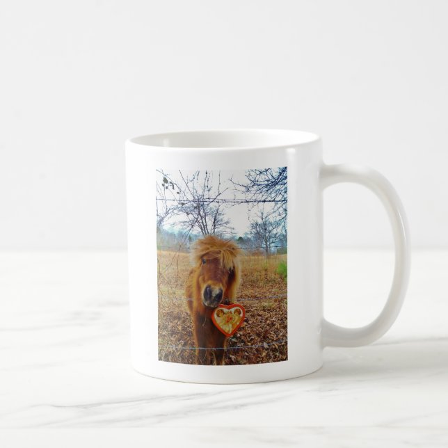 Valentine Heart Miniature Brown Horse Kaffemugg (Höger)