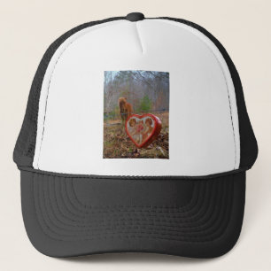 Valentine Heart Miniature Brown Horse Keps