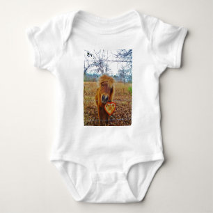 Valentine Heart Miniature Brown Horse T-shirt