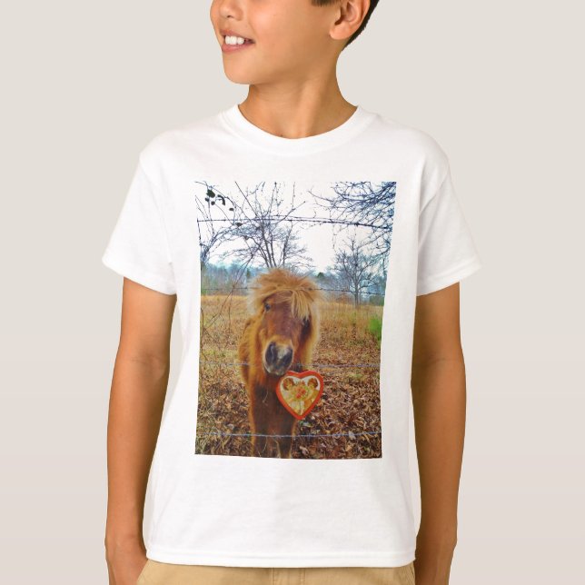 Valentine Heart Miniature Brown Horse Tee (Framsida)