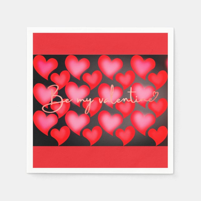 Valentine Heart Mugg Pappersservett (Framsidan)