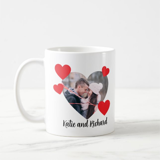Valentine Heart Personalized Mug Kaffemugg (Vänster)