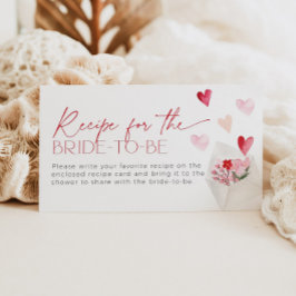 Valentine Heart Recipe for the Bride to be Request Tilläggskort