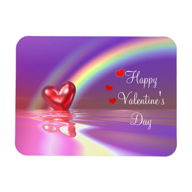Valentine Heart Refltions Magnet (Horisontell)