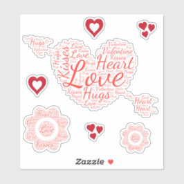 Valentine Heart Shapechigh Klistermärken