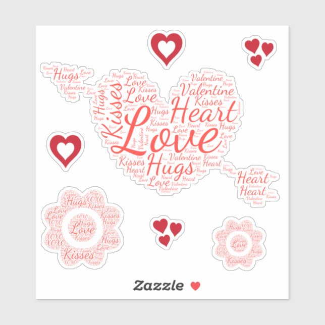Valentine Heart Shapechigh Klistermärken (Ark)