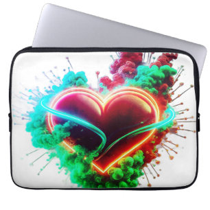 Valentine Heart som brister av sann kärlek på en Laptop Fodral