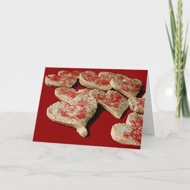 Valentine Heart Sugar Cookies Helgdag Card, ZSSPG Helgkort (Framsida)