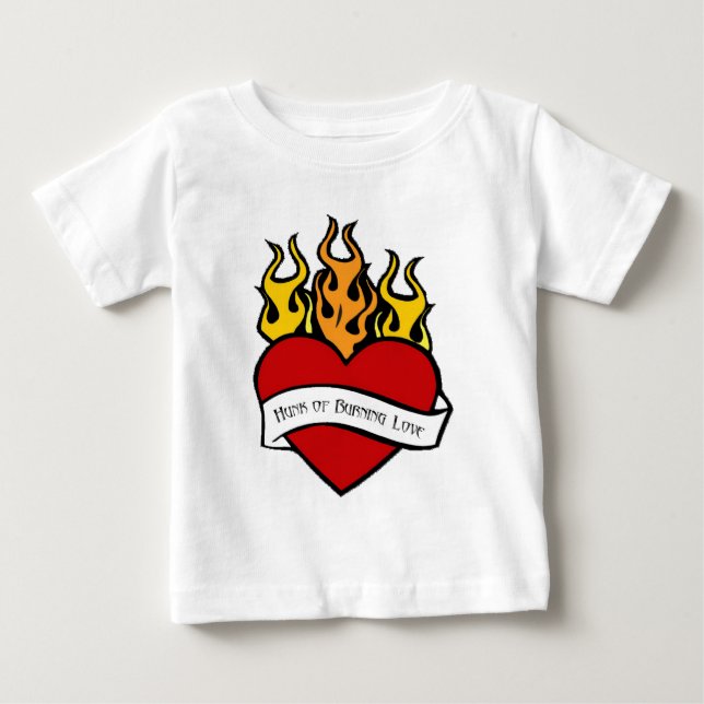 Valentine Heart Tattoo Baby T Shirt (Framsida)