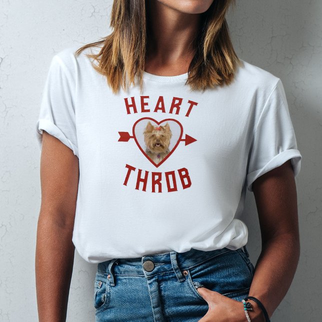 Valentine Heart Throb Pet Photo T Shirt (A cute valentine pet t-shirt)