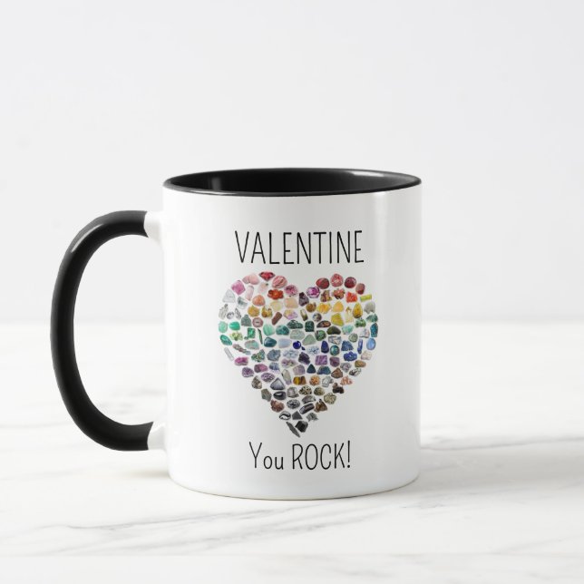 Valentine Heart You STEN 100+ Crystal Gemstones Mugg (Vänster)