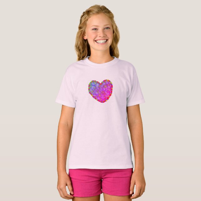 Valentine Heart Youth T-Shirt (Hel framsida)
