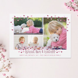 Valentine Hearts 4 Photo SPREAD KÄRLEK AND KINDNES Julkort