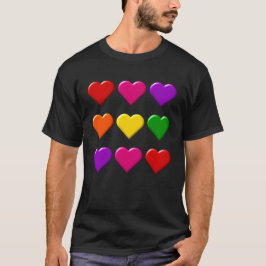 Valentine Hearts Basic T-Shirt