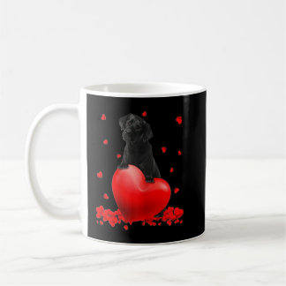Valentine Hearts Black Labrador Hund Tee Kaffemugg