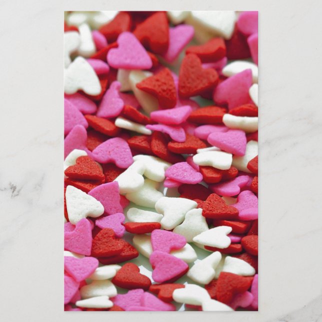 Valentine Hearts Brevpapper (Framsida)