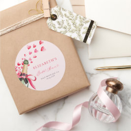 Valentine Hearts Bubbly Whimsical Bridal Shower Runt Klistermärke