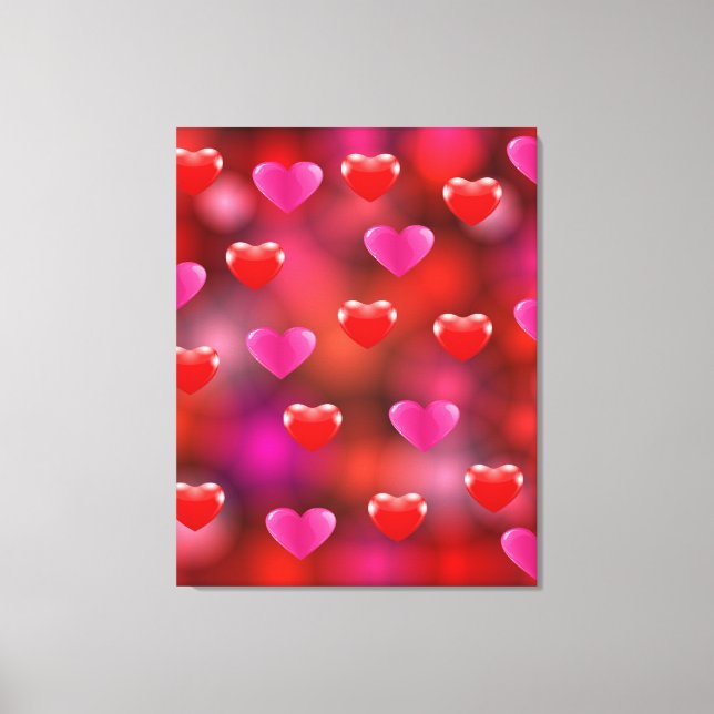 Valentine Hearts Canvastryck (Framsida)