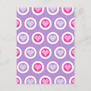 Valentine Hearts Card Helg Vykort