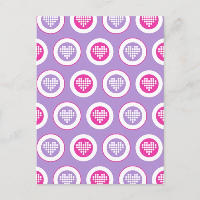 Valentine Hearts Card Helg Vykort (Framsida)