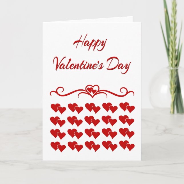 Valentine Hearts Card Helgkort (Framsida)
