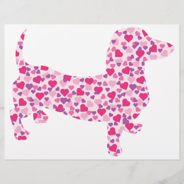 Valentine Hearts Dachshund (Framsida)