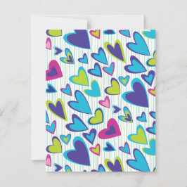 Valentine Hearts Flat Card-mall Anteckningskort