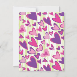 Valentine Hearts Flat Card-mall Anteckningskort