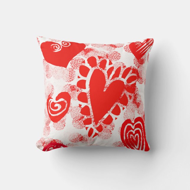 Valentine Hearts Helgdag Dekorativ kudde (Framsida)