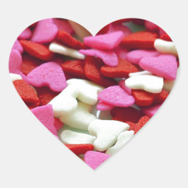 Valentine Hearts Hjärtformat Klistermärke