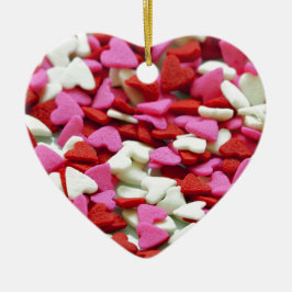 Valentine Hearts Julgransprydnad Keramik