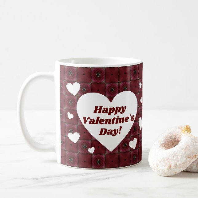 Valentine Hearts Kaffemugg (Med munk)