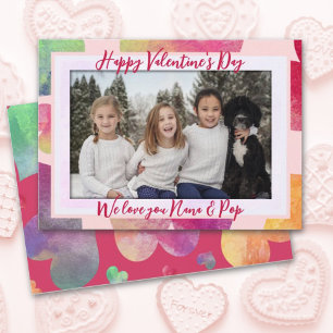 Valentine Hearts Kärlek Du Grandparent Flate Card