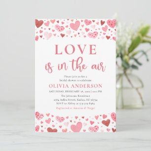 Valentine Hearts Kärlek ligger i Luft Möhippan Inbjudningar