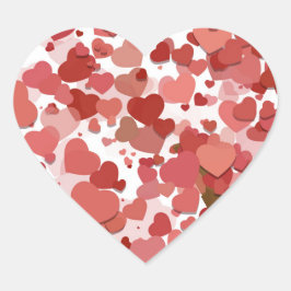 Valentine Hearts Kuvertförsegling eller Klistermär Hjärtformat Klistermärke